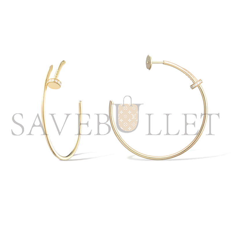 CARTIER JUSTE UN CLOU HOOP EARRINGS, LARGE MODEL, DIAMONDS B8301225